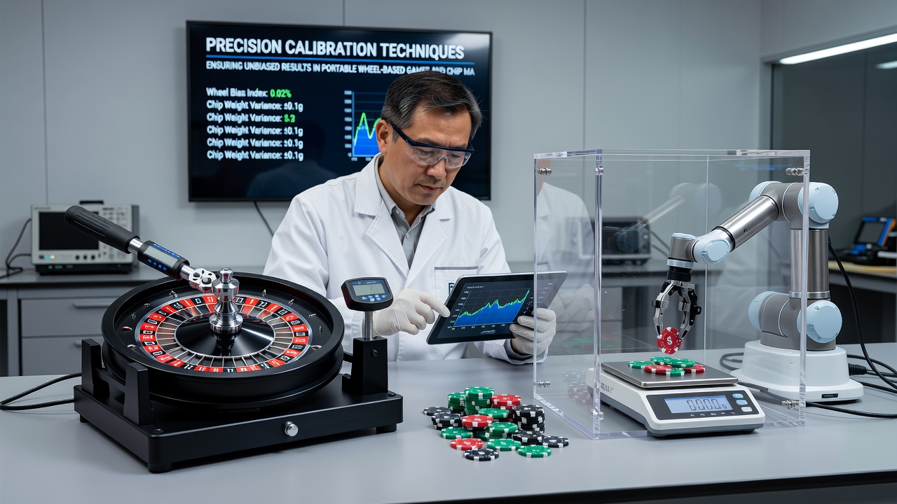 Detailed view of chip management system calibration with RFID readers and optical scanning equipment