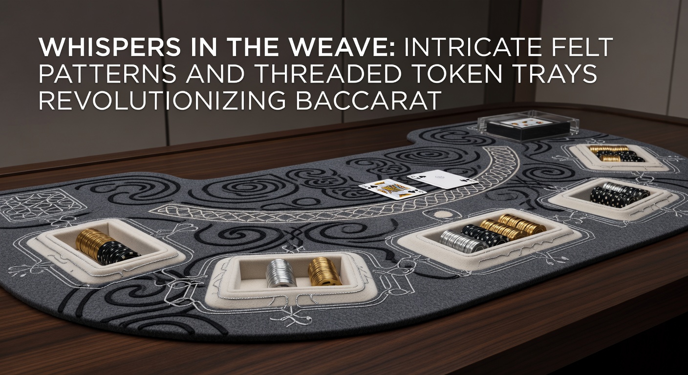 Threaded token tray holding stacks of colorful Baccarat and Pai Gow chips, with interwoven compartments securing tokens during intense home games